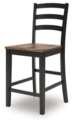 Ashley Wildenauer Brown Black Counter Height Barstool (Set of 2)