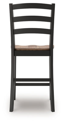 Ashley Wildenauer Brown Black Counter Height Barstool (Set of 2)