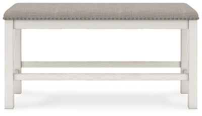 Ashley Robbinsdale Antique White 49" Counter Height Dining Bench
