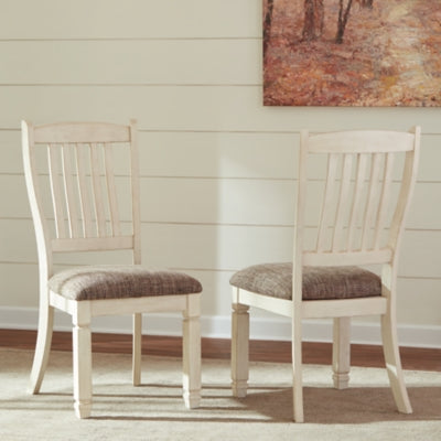 Ashley Bolanburg Two-tone Rake-Back Dining Chairs (Set of 2)