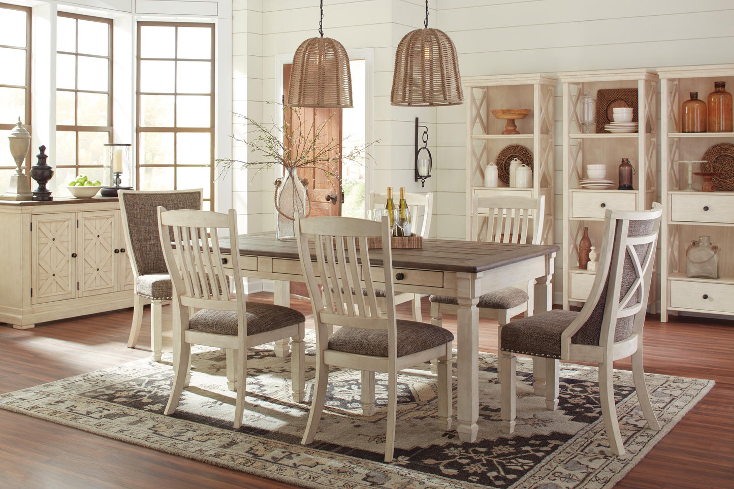 Ashley Bolanburg Two-tone Rake-Back Dining Chairs (Set of 2)