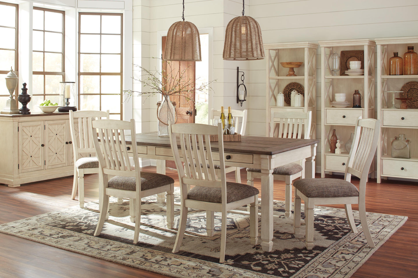 Ashley Bolanburg Two-tone Rake-Back Dining Chairs (Set of 2)