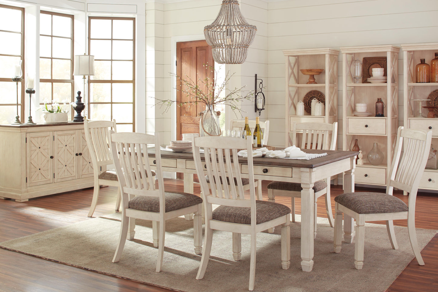 Ashley Bolanburg Two-tone Rake-Back Dining Chairs (Set of 2)
