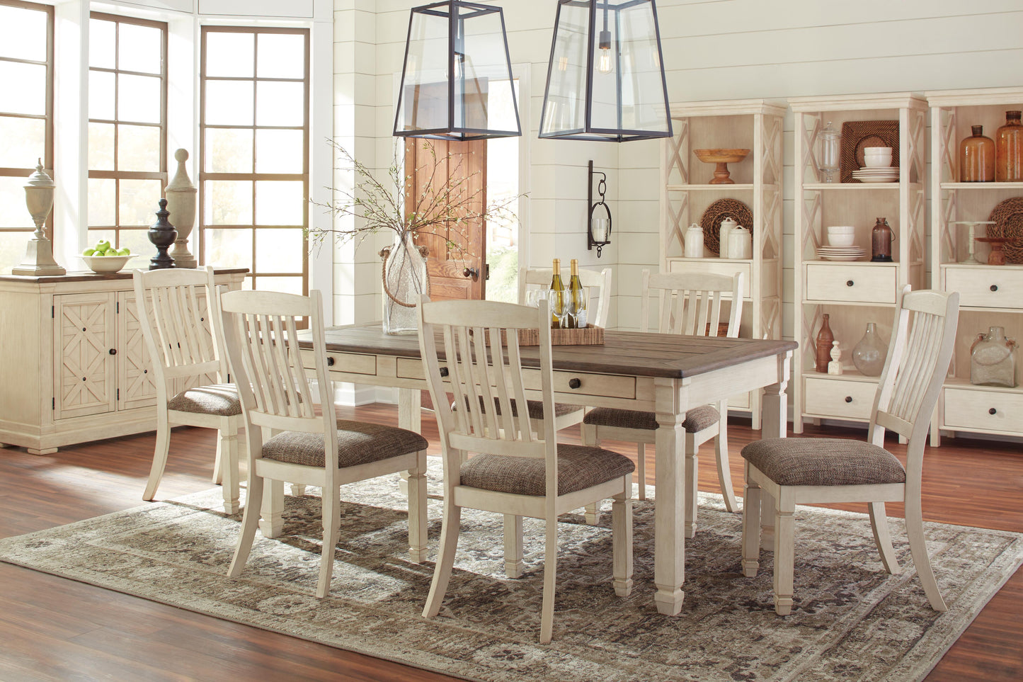 Ashley Bolanburg Two-tone Rake-Back Dining Chairs (Set of 2)