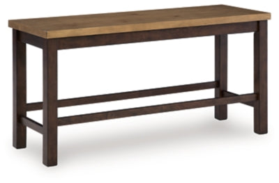 Ashley Anixburg Light Brown Dark Brown Counter Height Dining Bench