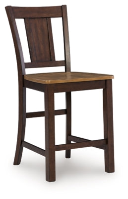 Ashley Anixburg Light Brown Dark Brown Counter Height Barstool (Set of 2)