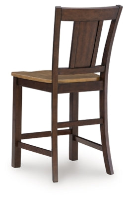 Ashley Anixburg Light Brown Dark Brown Counter Height Barstool (Set of 2)