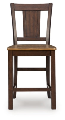 Ashley Anixburg Light Brown Dark Brown Counter Height Barstool (Set of 2)