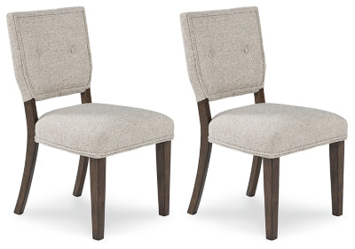 Ashley Veramond Gray Dark Brown Dining Chair (Set of 2)