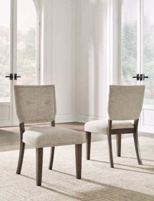 Ashley Veramond Gray Dark Brown Dining Chair (Set of 2)