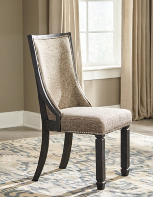 Ashley Tyler Creek Black Grayish Brown Upholstered Dining Room Chair (Set of 2)