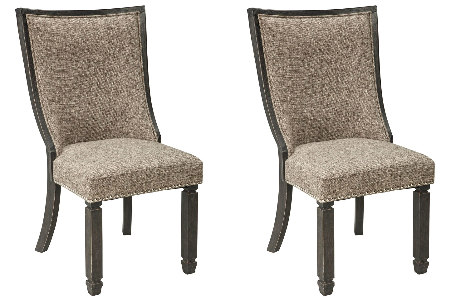 Ashley Tyler Creek Black Grayish Brown Upholstered Dining Room Chair (Set of 2)