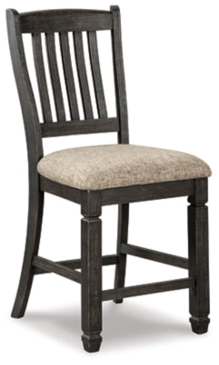 Ashley Tyler Creek Black Grayish Brown Counter Height Bar Stool (Set of 2)