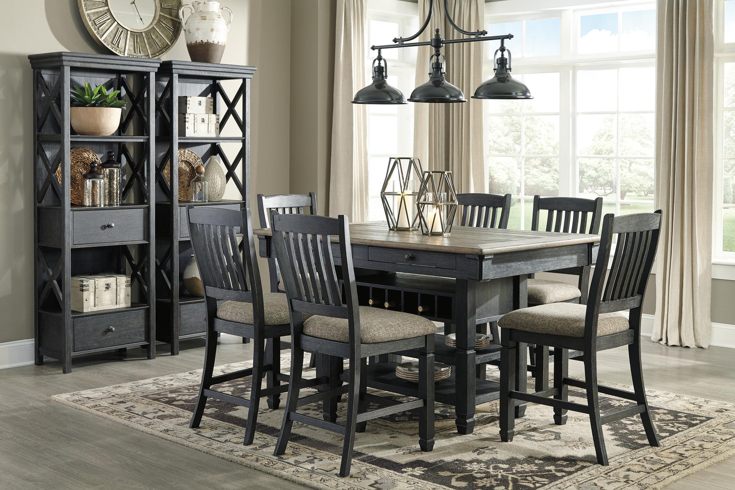 Ashley Tyler Creek Black Gray Display Cabinet