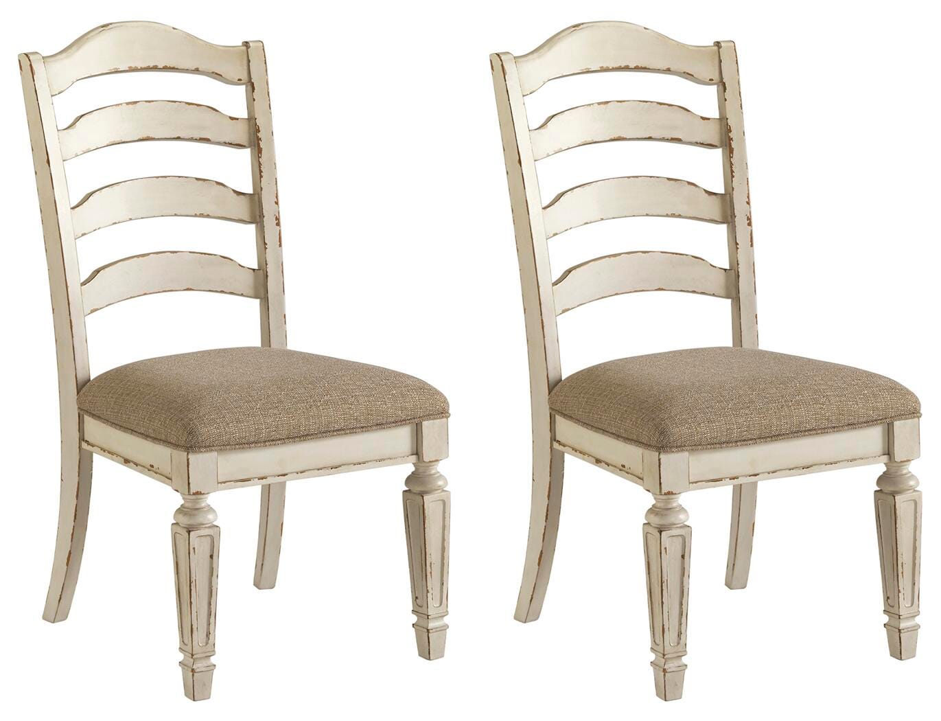 Ashley Realyn Chipped White Dining Chair (Set of 2)