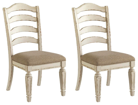 Ashley Realyn Chipped White Dining Chair (Set of 2)