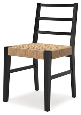 Ashley Isanti Light Brown Black Dining Chair (Set of 2)