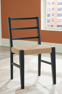 Ashley Isanti Light Brown Black Dining Chair (Set of 2)