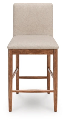 Ashley Isanti Light Brown Counter Height Barstool (Set of 2)
