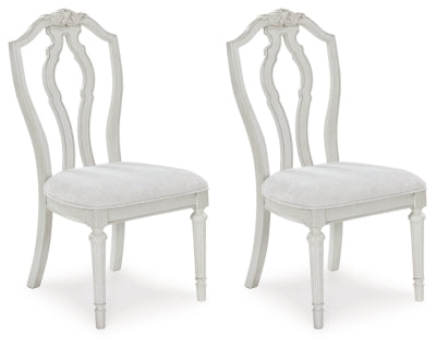 Benchcraft Montelaine Antique White Dining Chair (Set of 2)