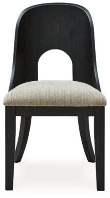 Ashley Rowanbeck Gray Black Dining Chair (Set of 2)