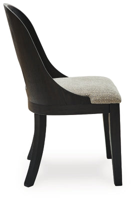 Ashley Rowanbeck Gray Black Dining Chair (Set of 2)