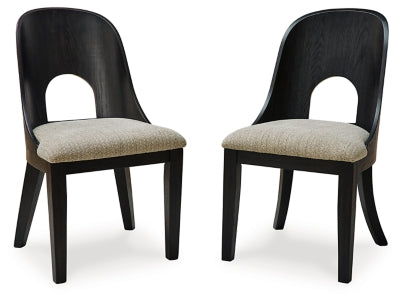 Ashley Rowanbeck Gray Black Dining Chair (Set of 2)