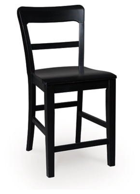 Ashley Chadworth Black Counter Height Barstool (Set of 2)