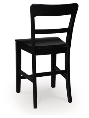 Ashley Chadworth Black Counter Height Barstool (Set of 2)