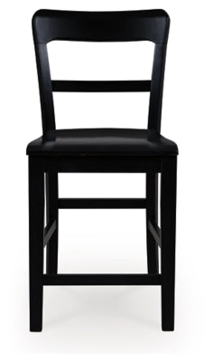 Ashley Chadworth Black Counter Height Barstool (Set of 2)