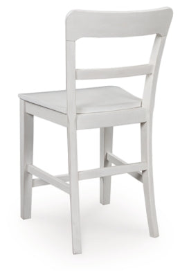 Ashley Chadworth White Counter Height Barstool (Set of 2)