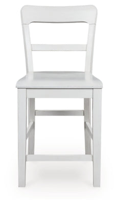 Ashley Chadworth White Counter Height Barstool (Set of 2)