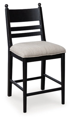 Ashley Chadworth Black Counter Height Barstool (Set of 2)