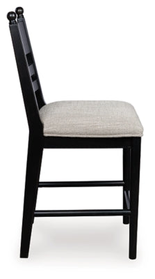 Ashley Chadworth Black Counter Height Barstool (Set of 2)