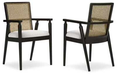 Ashley Galliden Black Dining Arm Chair (Set of 2)