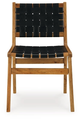 Ashley Fortmaine Brown Black Dining Chair (Set of 2)