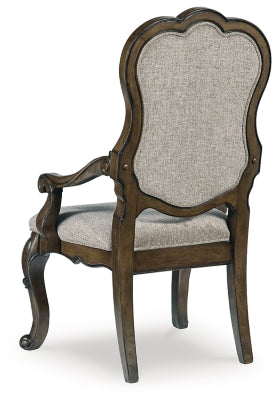 Ashley Maylee Dark Brown Dining Arm Chair (Set of 2)
