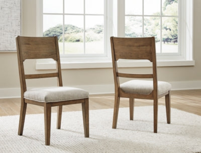 Ashley Cabalynn Oatmeal Light Brown Dining Chair (Set of 2)
