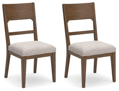 Ashley Cabalynn Oatmeal Light Brown Dining Chair (Set of 2)