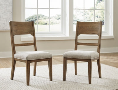 Ashley Cabalynn Oatmeal Light Brown Dining Chair (Set of 2)