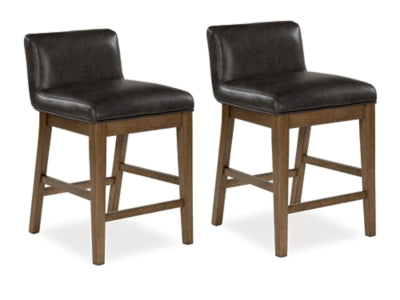 Ashley Cabalynn Two-tone Brown Counter Height Barstool (Set of 2)