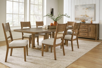 Ashley Cabalynn Oatmeal Light Brown Dining Chair (Set of 2)