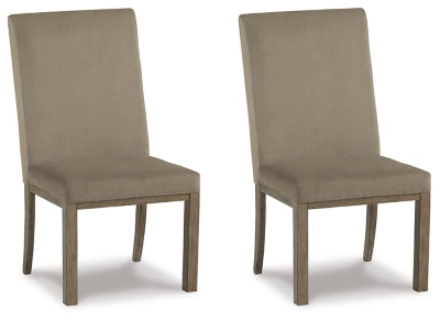 Ashley Chrestner Gray Brown Dining Chair (Set of 2)