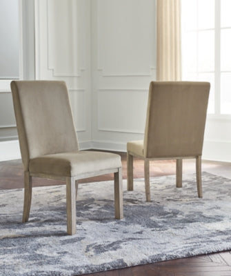 Ashley Chrestner Gray Brown Dining Chair (Set of 2)