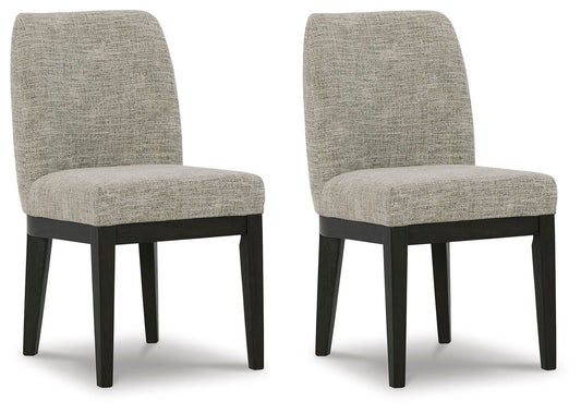 Ashley Burkhaus Beige Dark Brown Dining Chair (Set of 2)