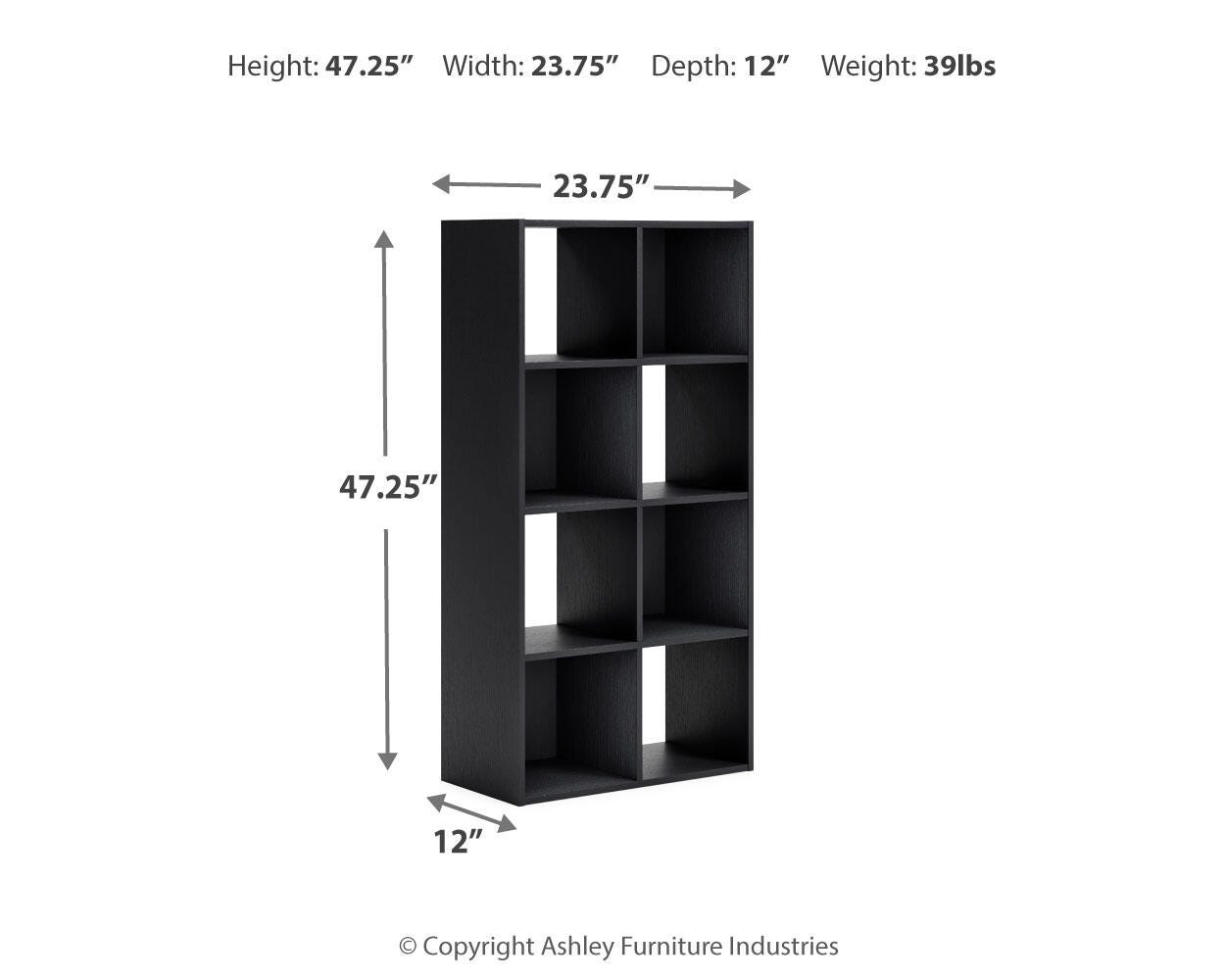 Ashley Langdrew Black Eight Cube Organizer