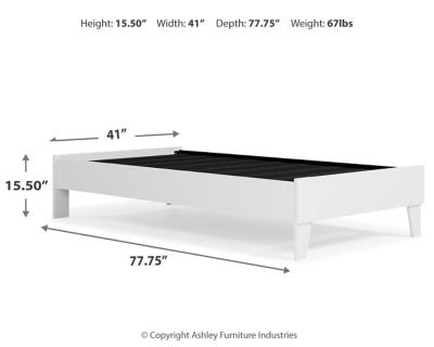 Ashley Piperton White Twin Platform Bed