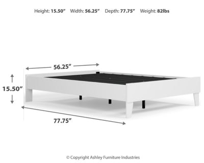 Ashley Piperton White Full Platform Bed