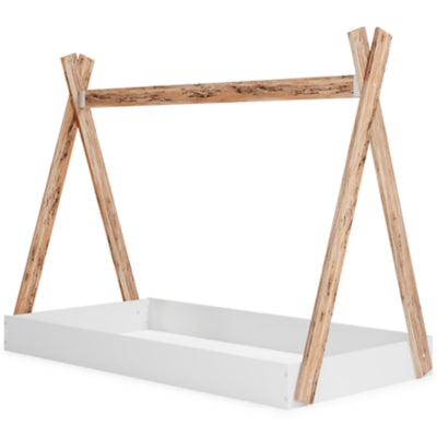 Ashley Piperton Two-tone Brown White Twin Tent Complete Bed in Box