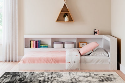 Ashley Piperton White Twin Bookcase Storage Bed
